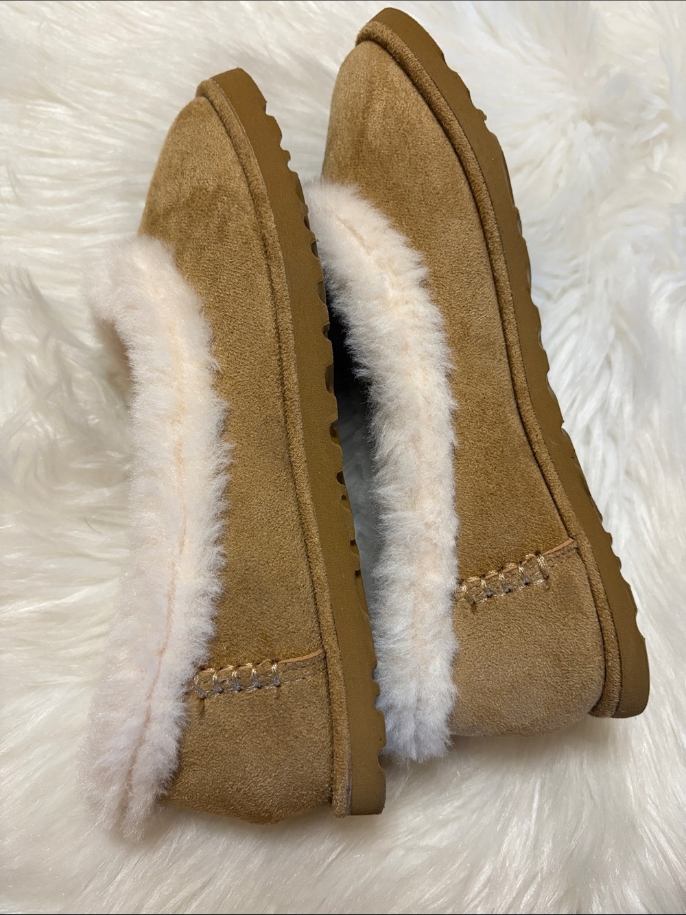 Luvvete Odette Tan Suede Microfiber Lined Slippers — image 6 of 8